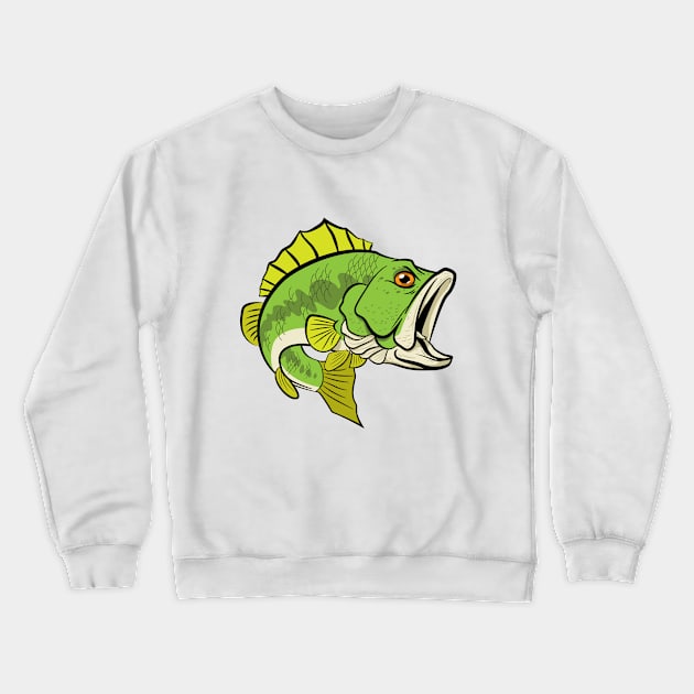 Largemouth Bass Strike Crewneck Sweatshirt by BlueSkyTheory